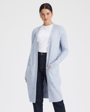 TORONTO LONG CARDIGAN - CORNFLOWER BLUE