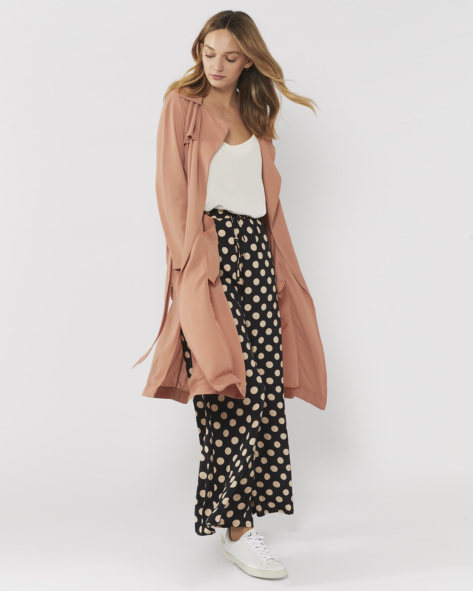 BY YOUR SIDE SHEER TRENCH - TERRACOTTA