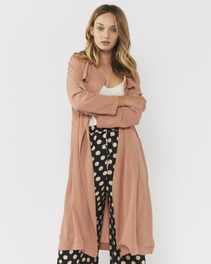 BY YOUR SIDE SHEER TRENCH - TERRACOTTA